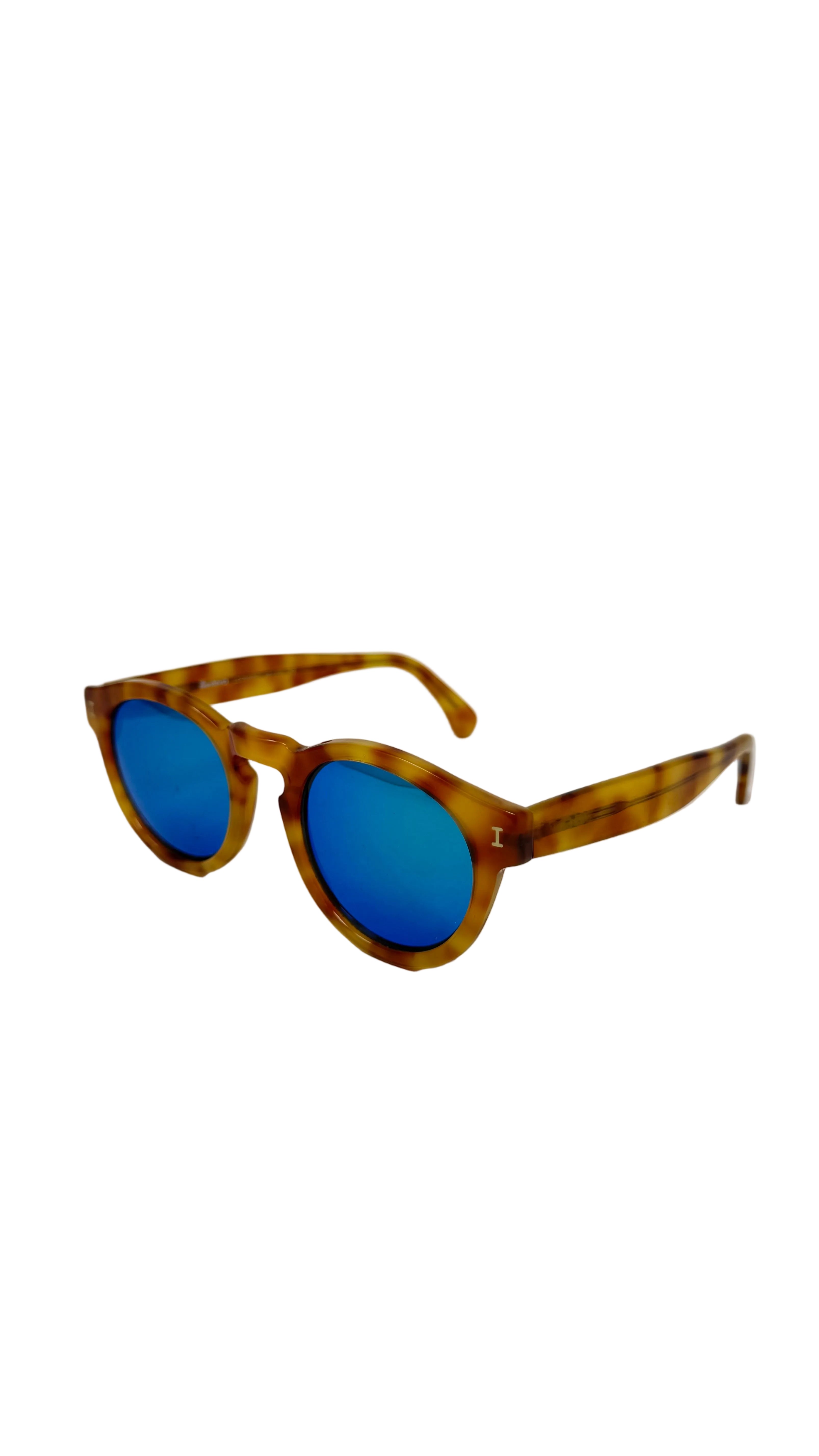 Ilestevan Leopard Round Sunglasses