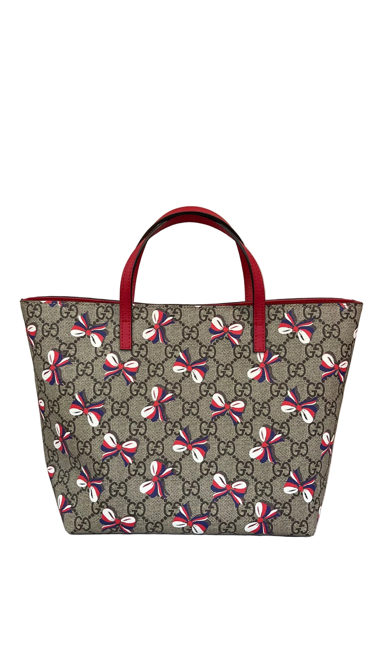 Gucci PRE OWNED Children's Mini Tote GG Supreme Bow Print