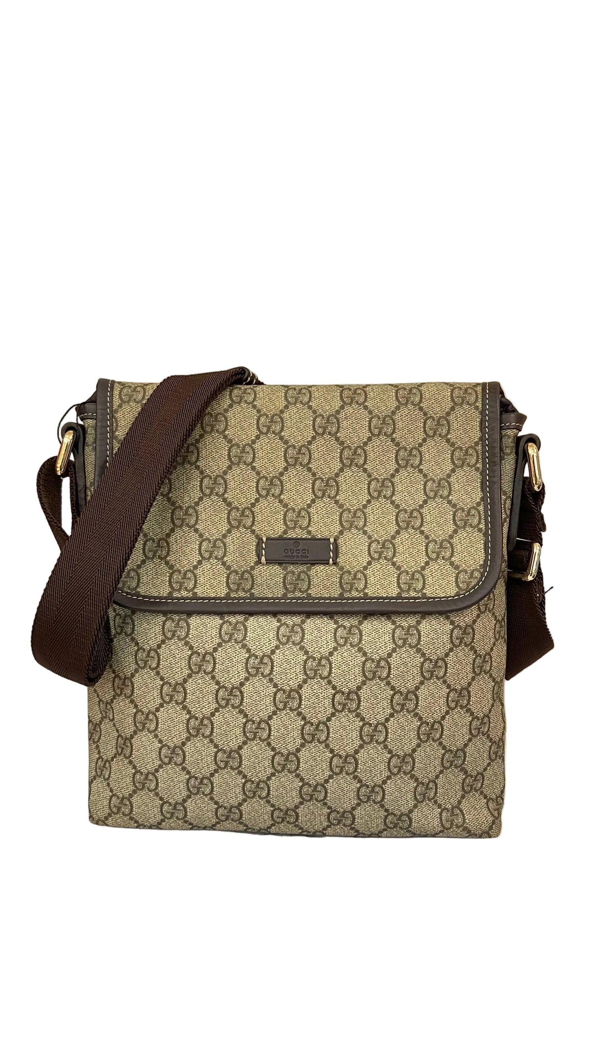 Gucci PRE OWNED GG Supreme Messenger Crossbody Bag
