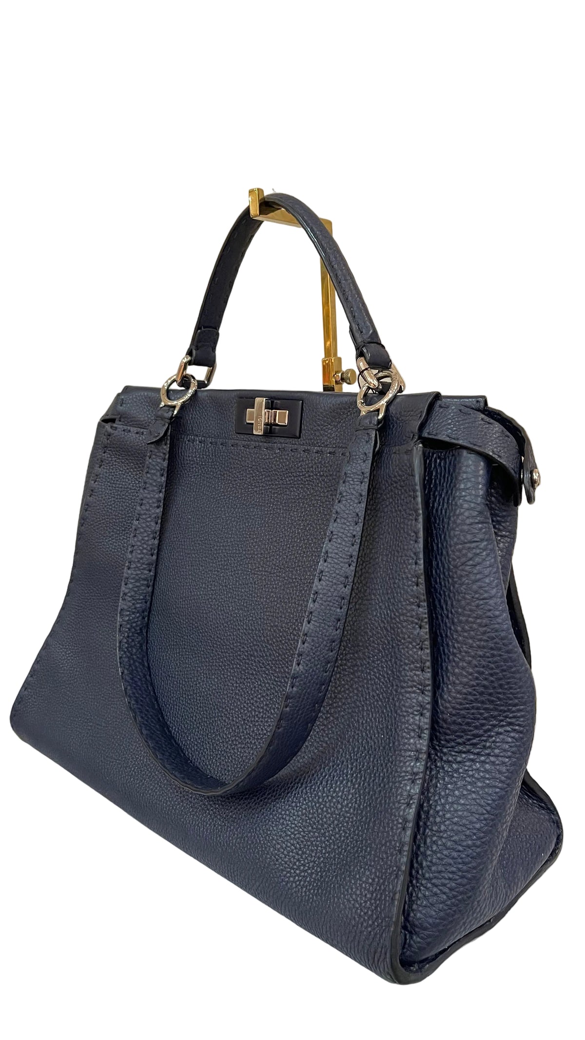 Fendi Peekaboo Medium Blue Selleria – Pre-Owned
