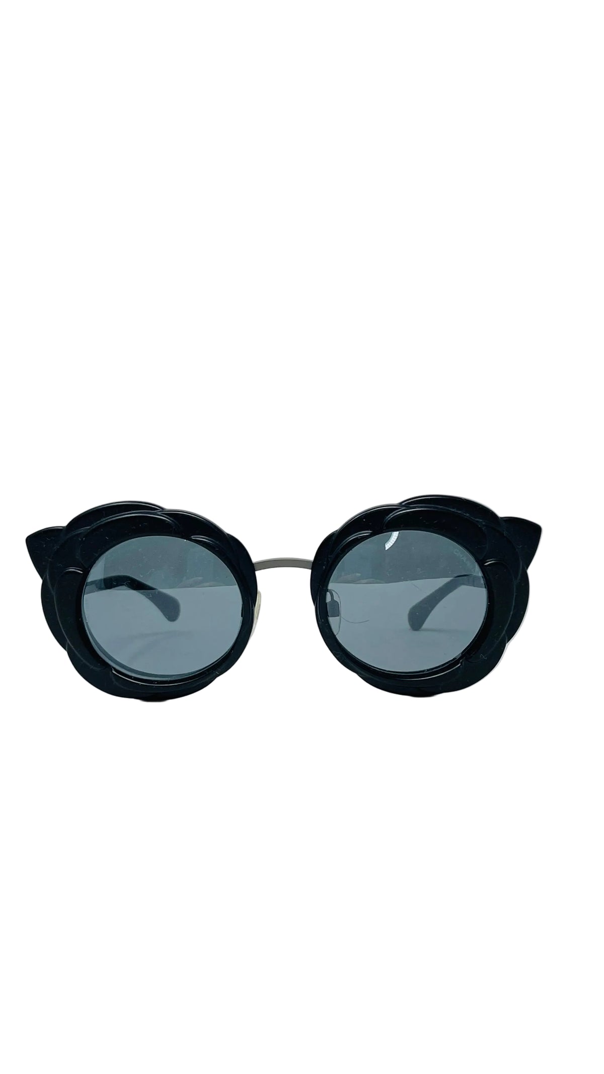 Chanel Sunglasses PRE OWNED Round Camelia