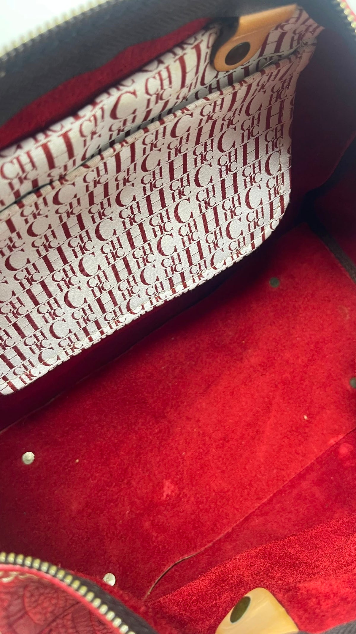 Carolina Herrera PREOWNED Andy Bag Red