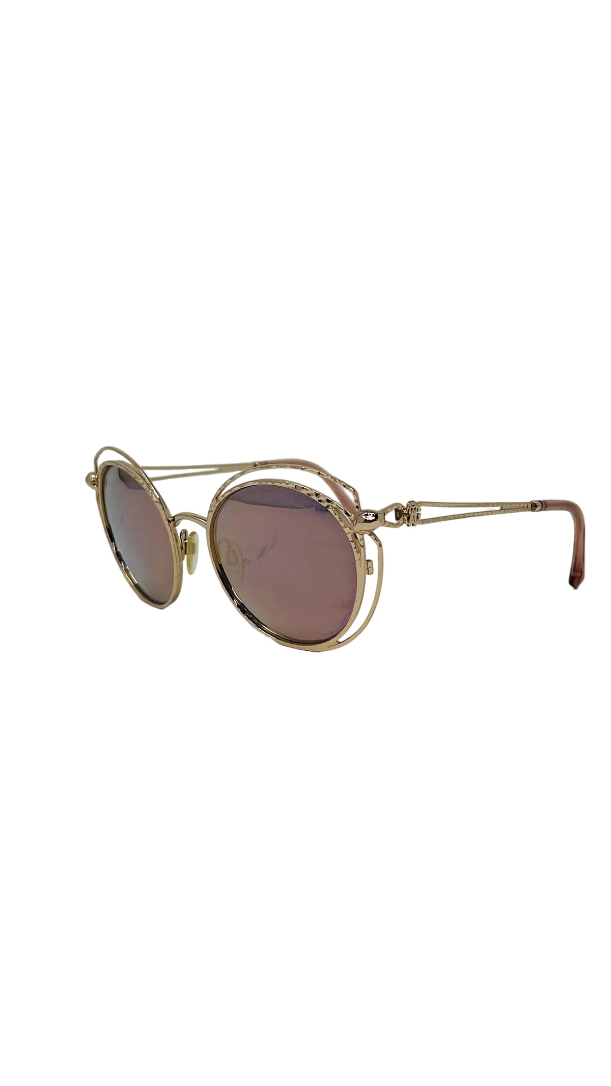 Roberto Cavalli Sunglasses Round Gold Filigree PREOWNED