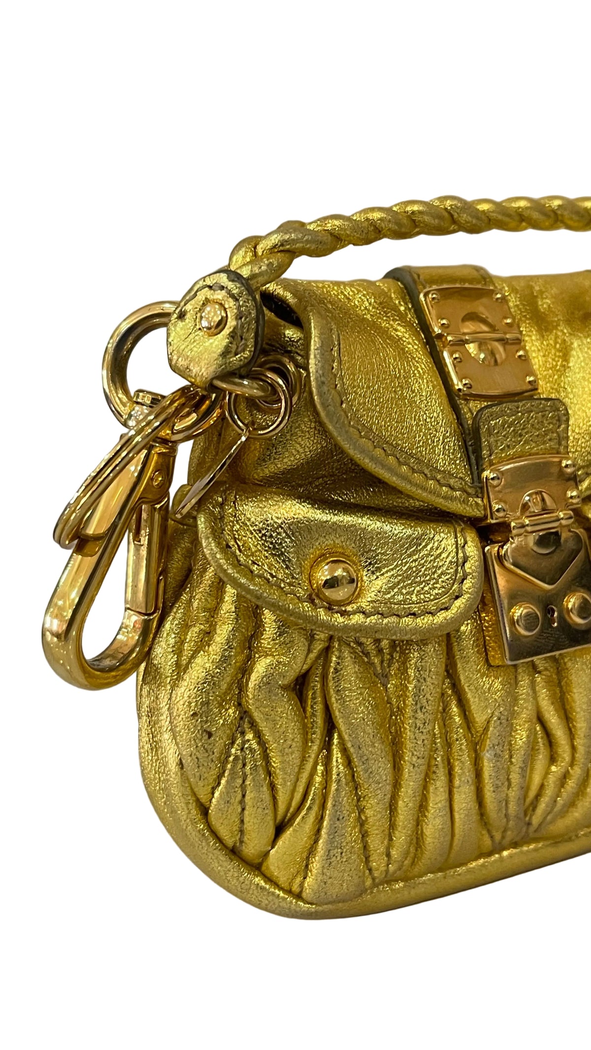 Miu Miu PRE OWNED Matelassé Mini Coffer Bag