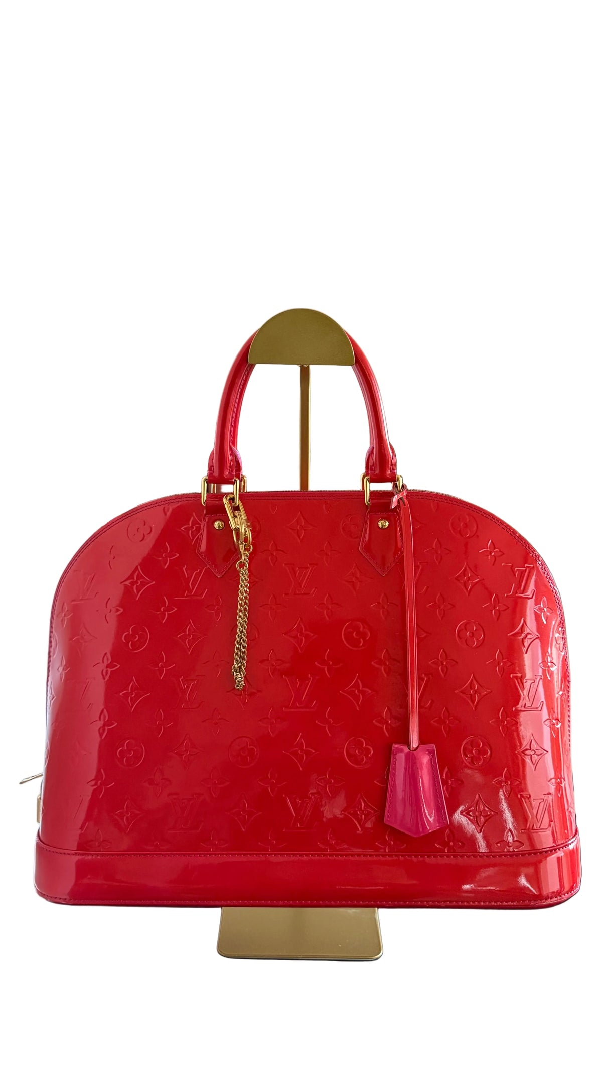 Louis Vuitton PRE OWNED Alma GM | Monogram Vernis Rouge