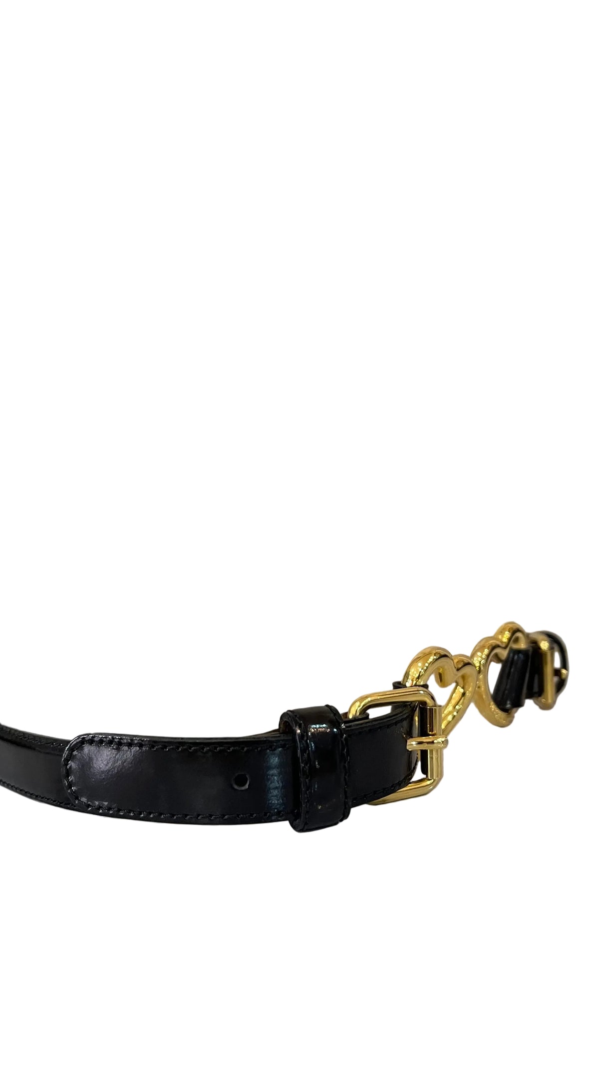 Cinturón PRE OWNED  Moschino Corazones Gold
