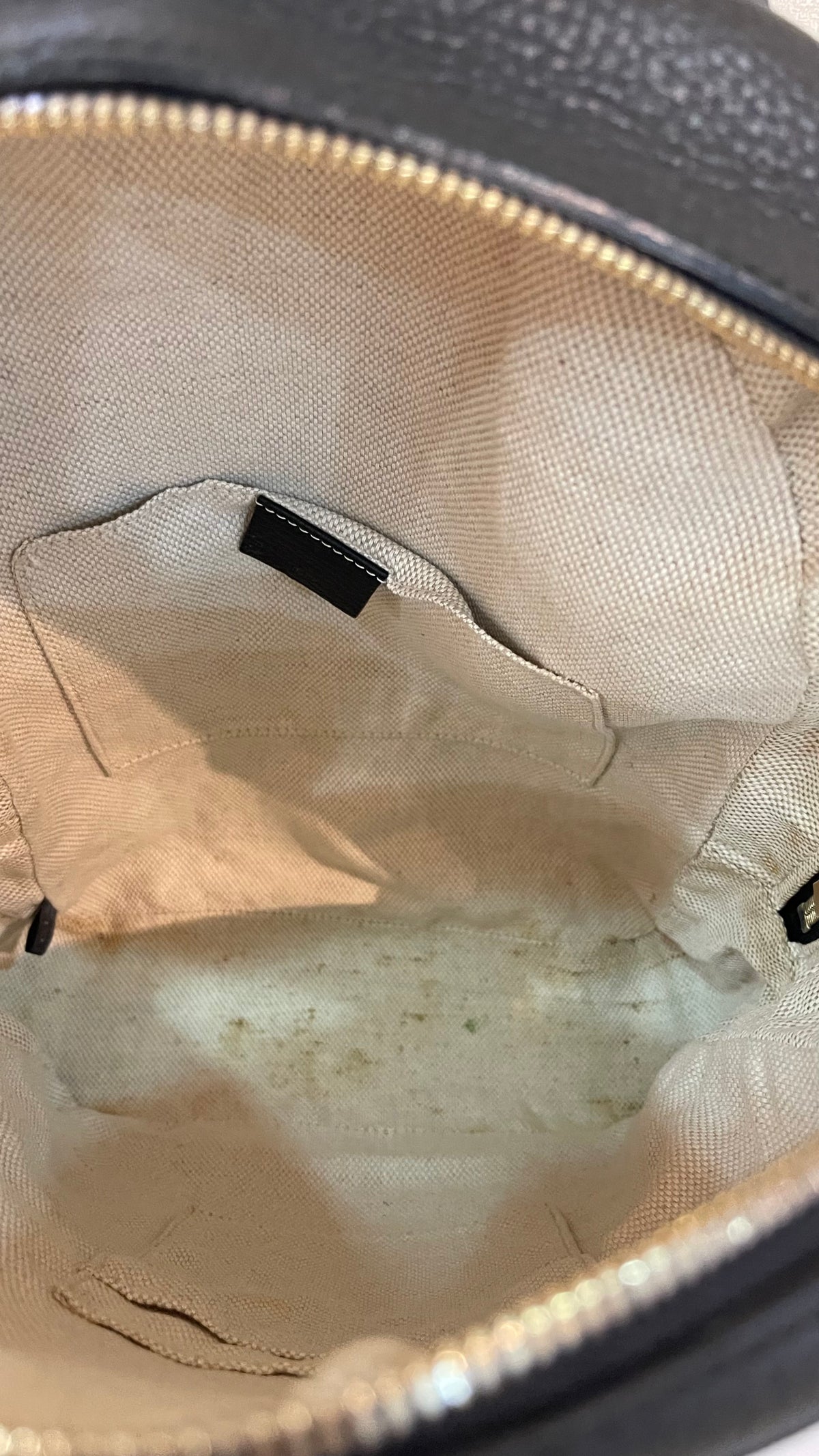 Gucci PRE OWNED Soho Chain Backpack Black Pebbled Leather