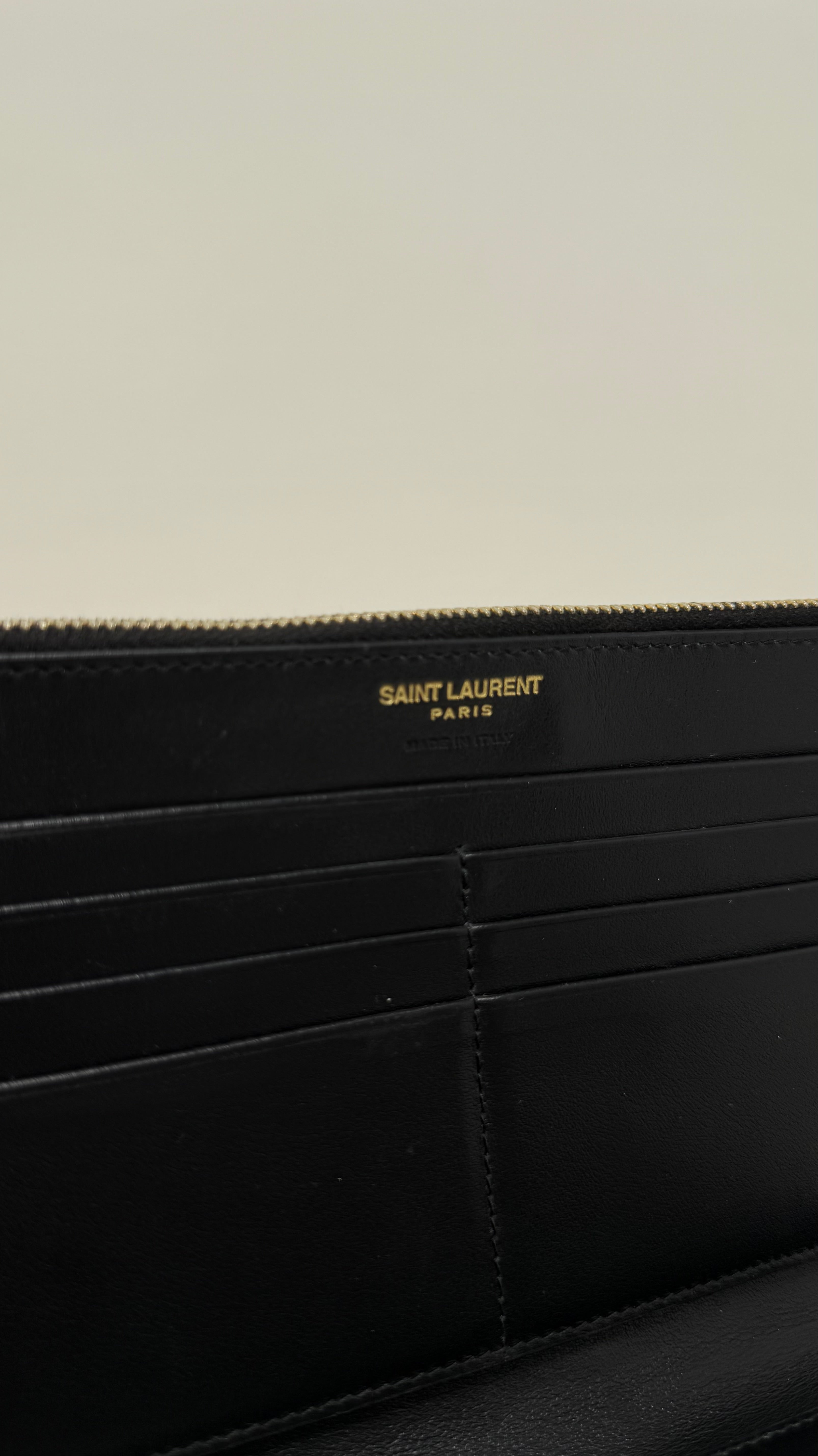 YSL Cassandre Wallet Patent Leather