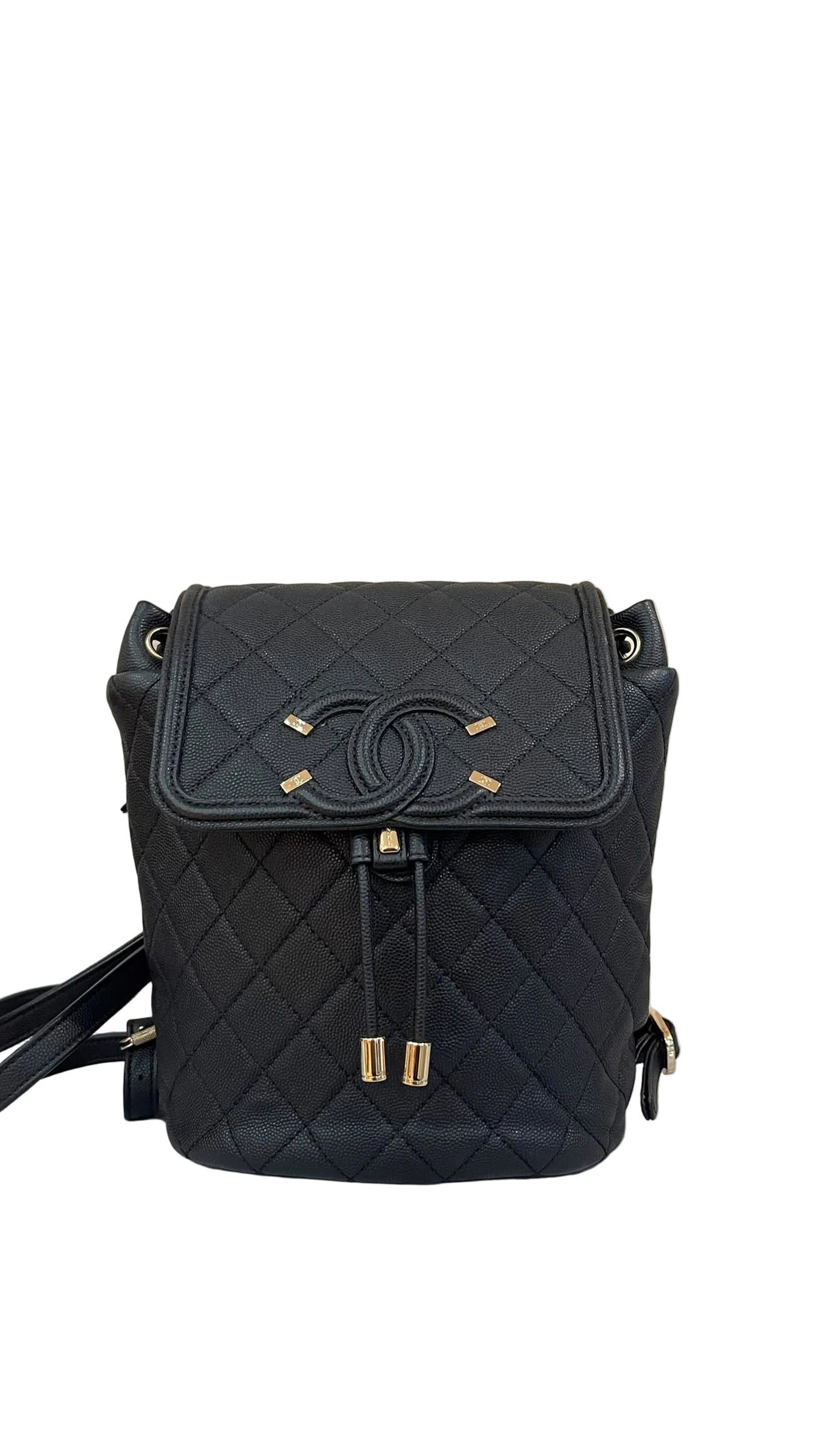Chanel PRE OWNED Backpack Filigree Caviar
