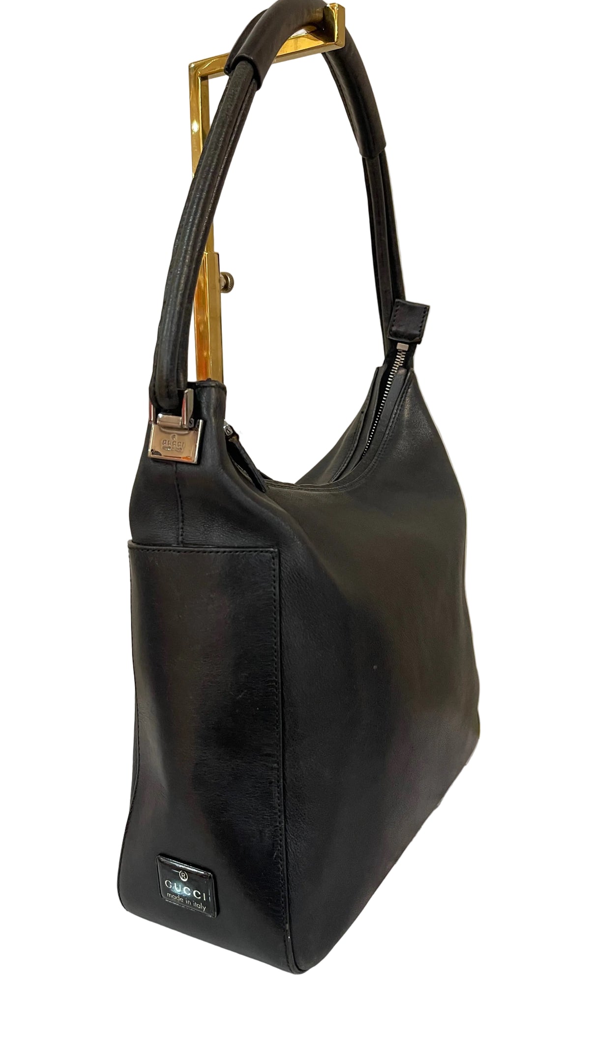 Gucci Hobo Bag Cuero Negro | Pre-Owned