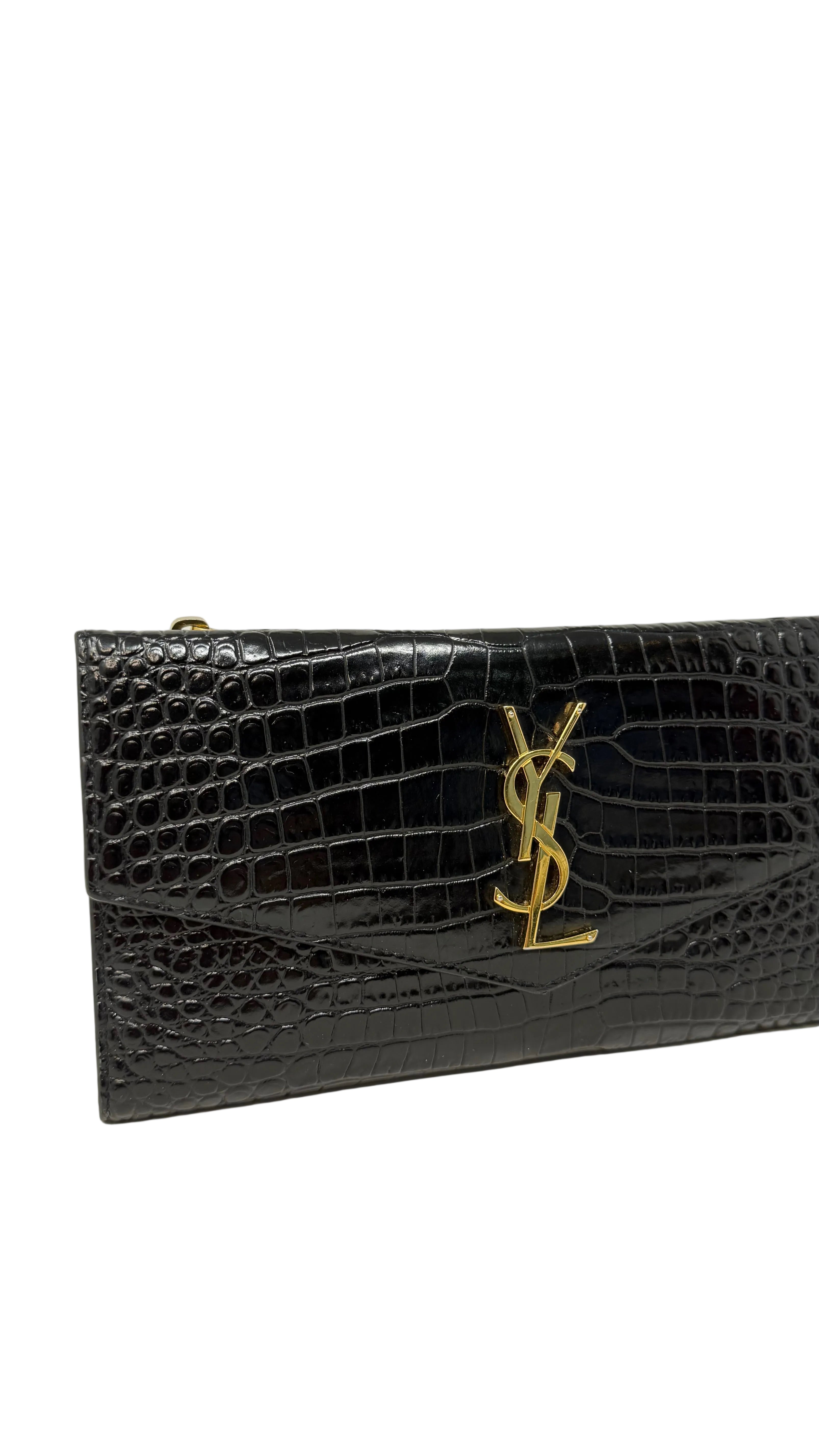 YSL Cassandre Wallet Patent Leather