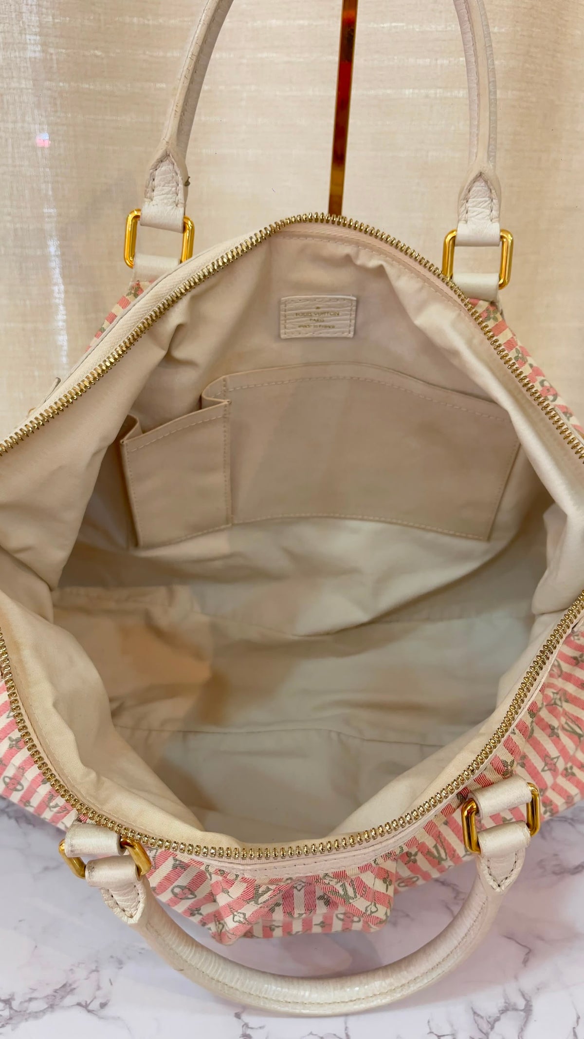 Louis Vuitton PRE OWNED Mini Lin Croisette Marine GM