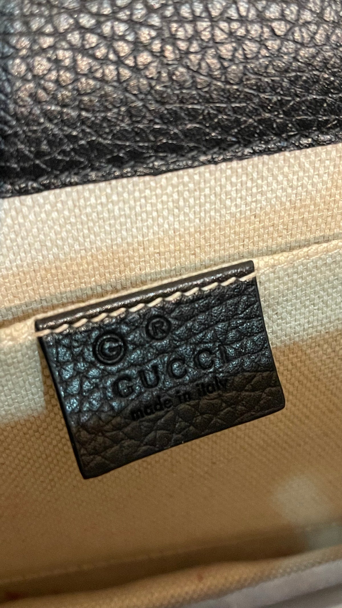 Gucci PRE OWNED GG Marmont Chain Leather Small Shoulder Bag