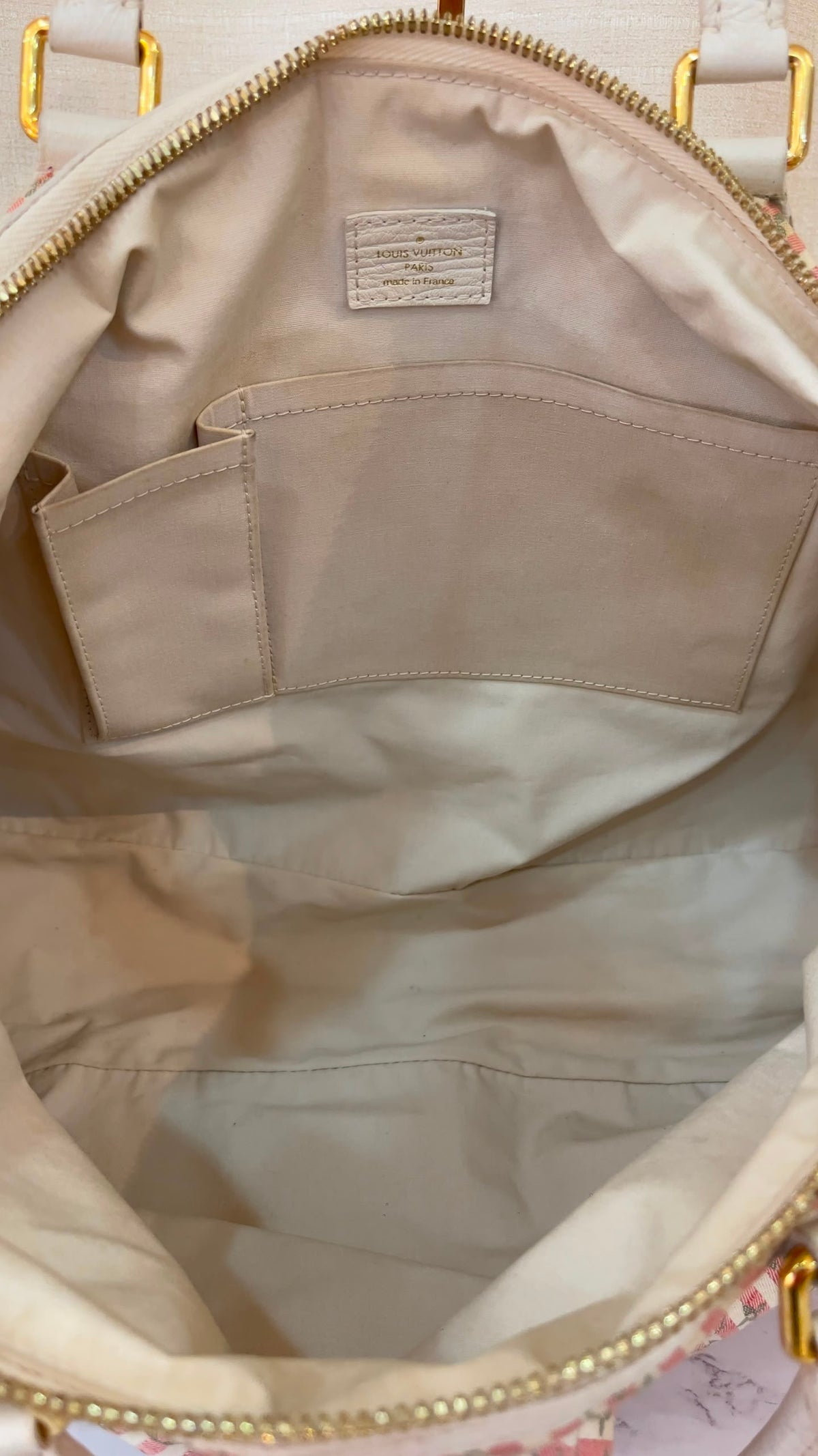 Louis Vuitton PRE OWNED Mini Lin Croisette Marine GM