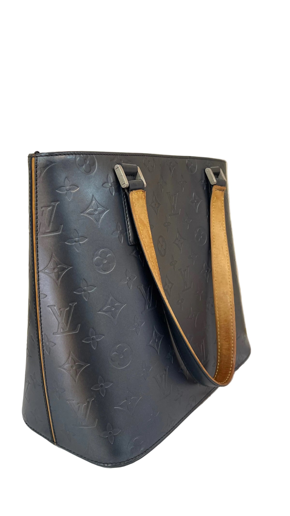Louis Vuitton Gray/Blue Matte Stockton Tote Bag año 2002
