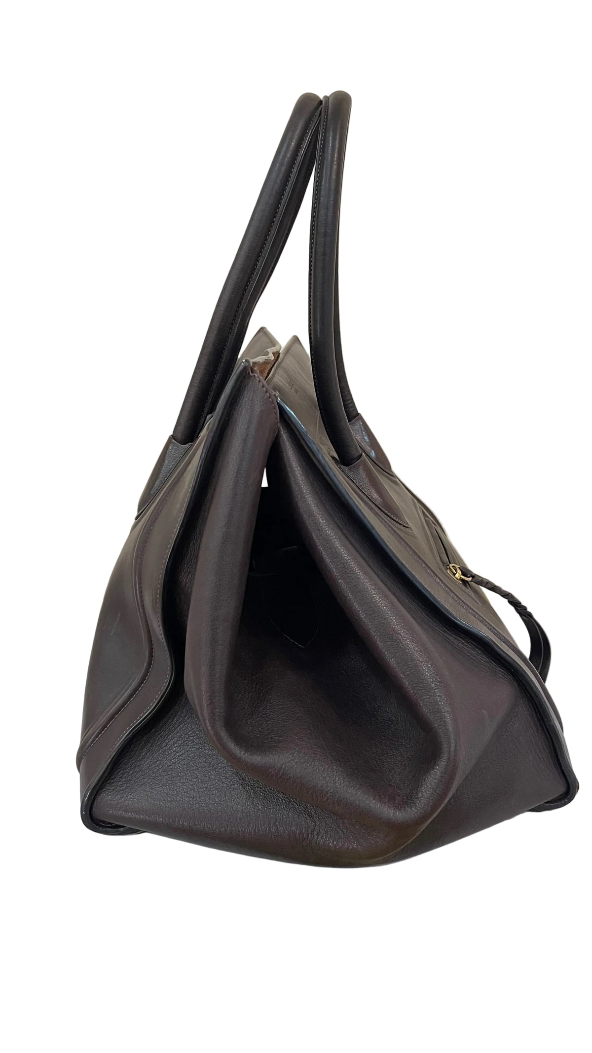 Celine Leather PRE OWNED Luggage Phantom Brown