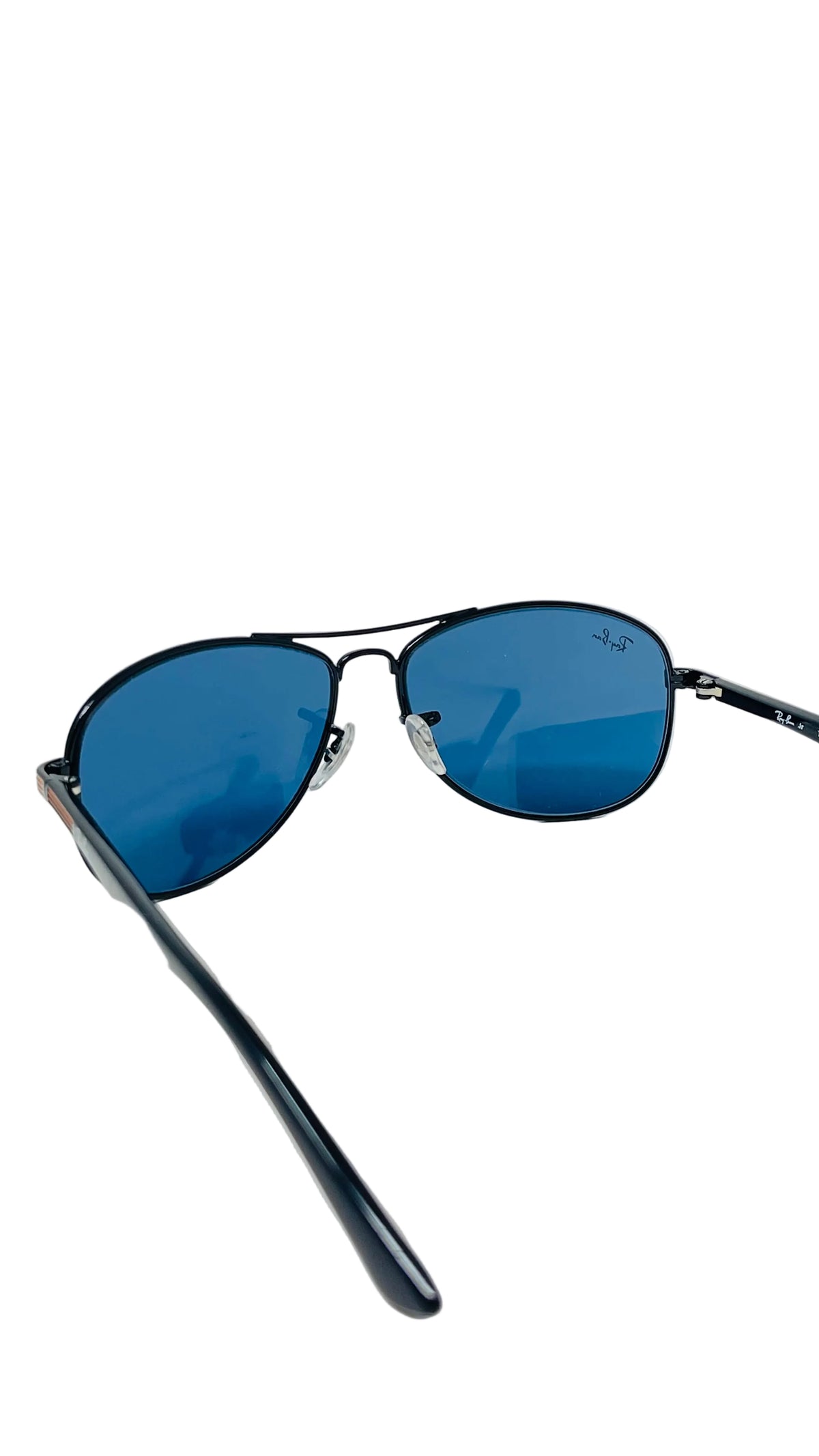 Ray-Ban Aviator Blue Mirror Black PRE OWNED