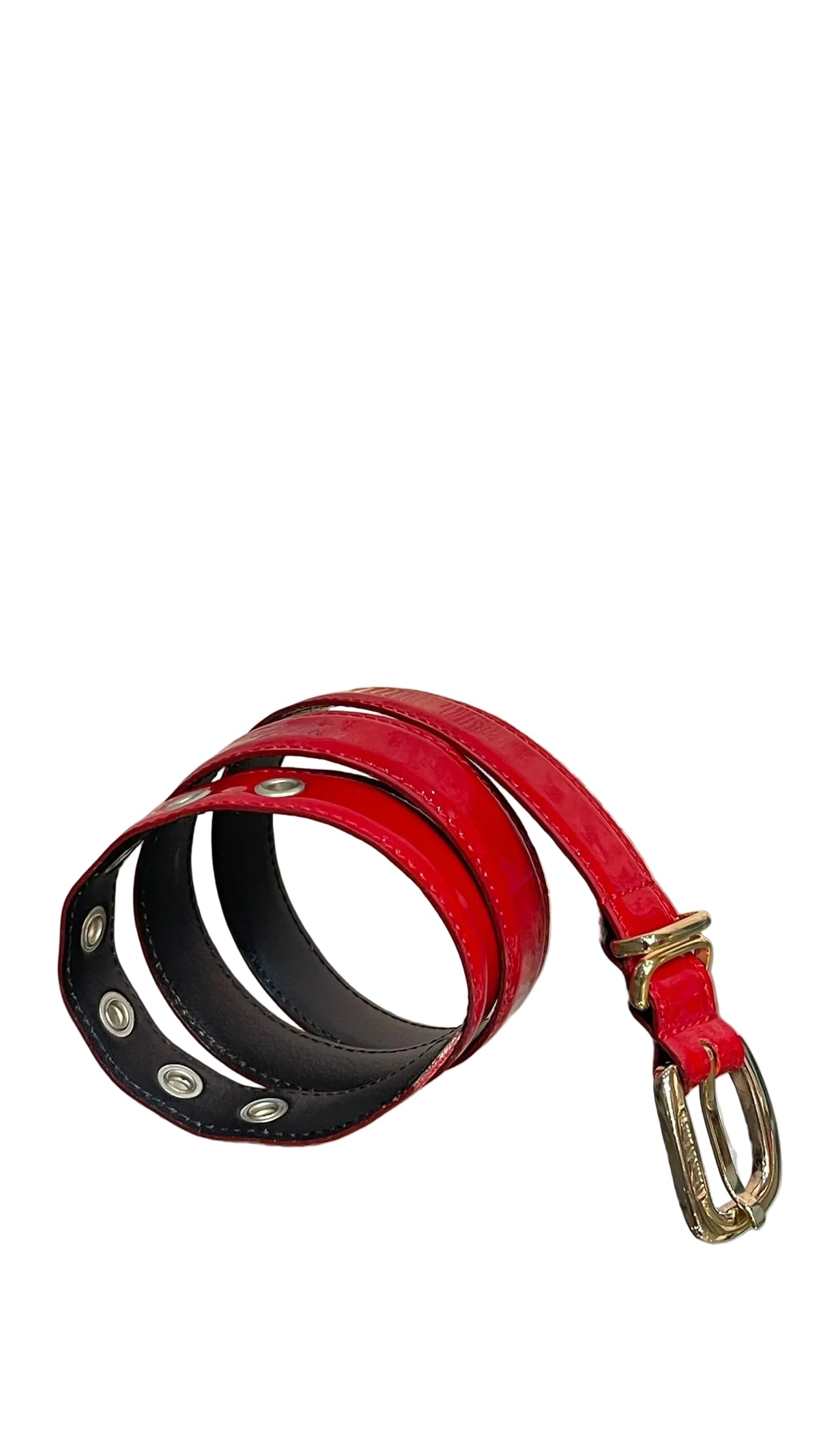 Max Mara PRE OWNED Leather Patent Belt