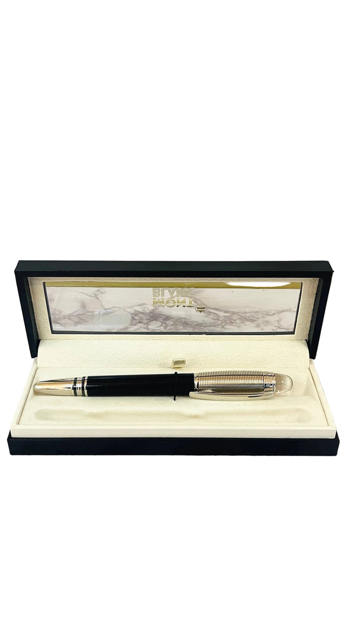 Mont Blanc StarWalker The Doué Rollerball Pen PRE OWNED Platinum-Plated Black Resin