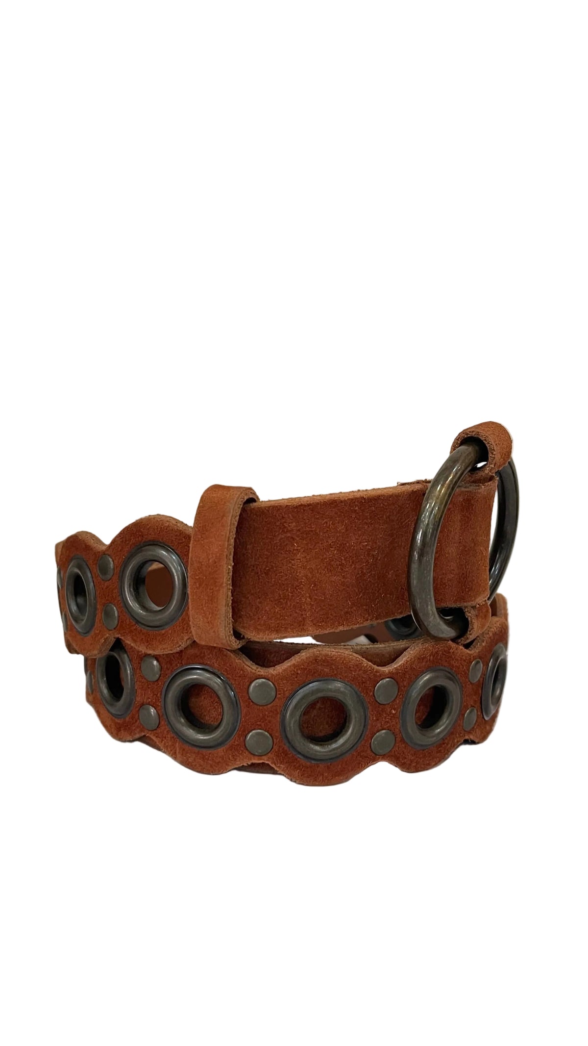 D&G Dolce & Gabbana PRE OWNED Suede Grommet Belt