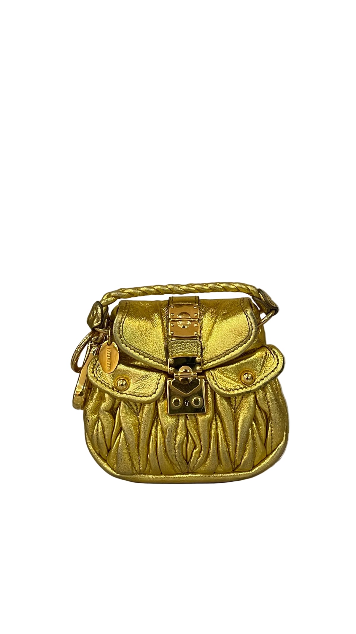 Miu Miu PRE OWNED Matelassé Mini Coffer Bag