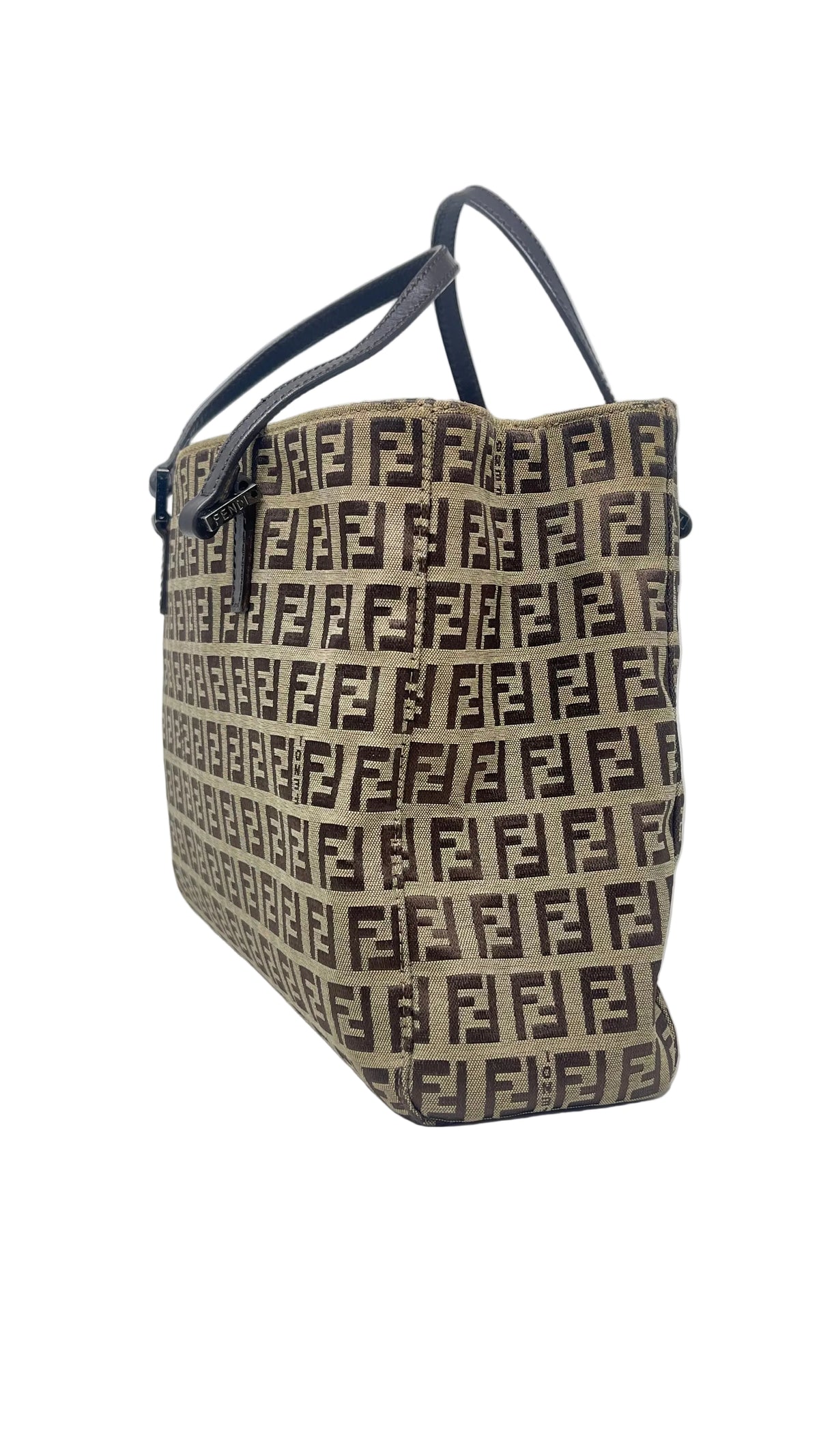 Fendi PRE OWNED Tote Zucchino Pequeña de Lona