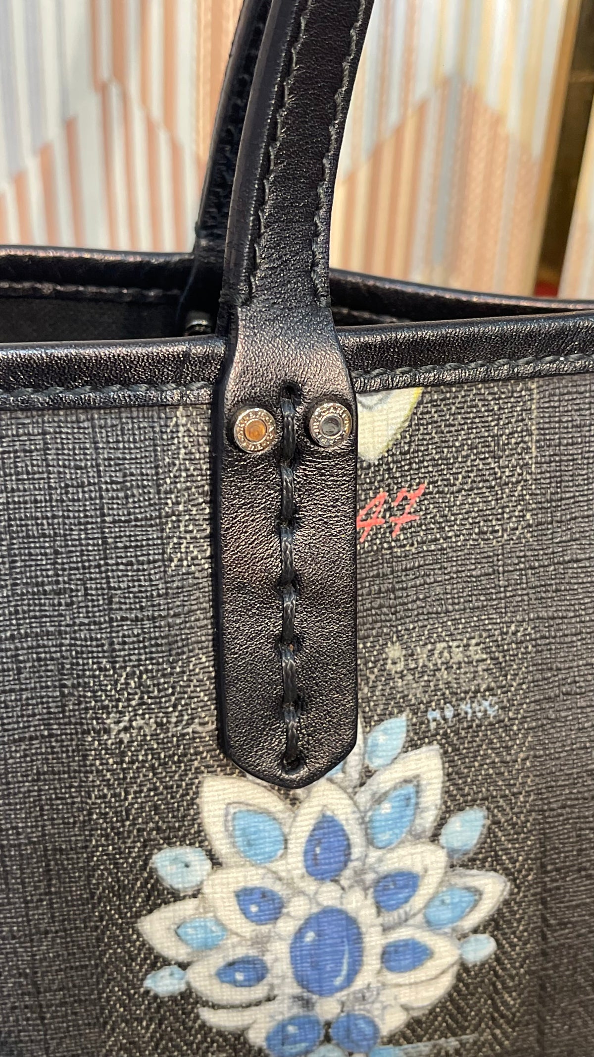 Bvlgari PRE OWNED Cabochon Jewel Print Tote Bag Black