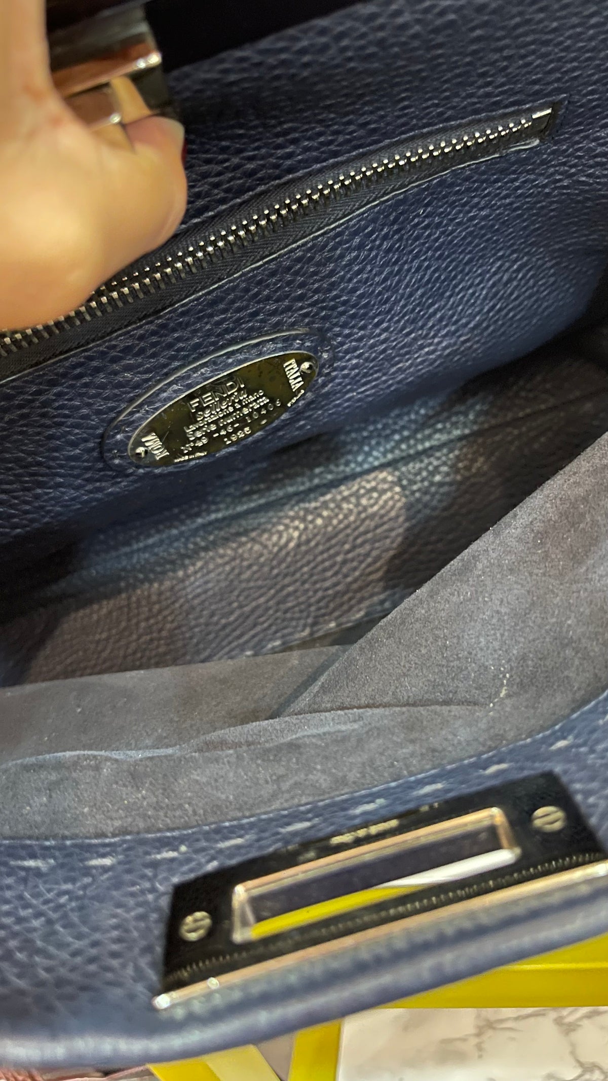 Fendi Peekaboo Medium Blue Selleria – Pre-Owned