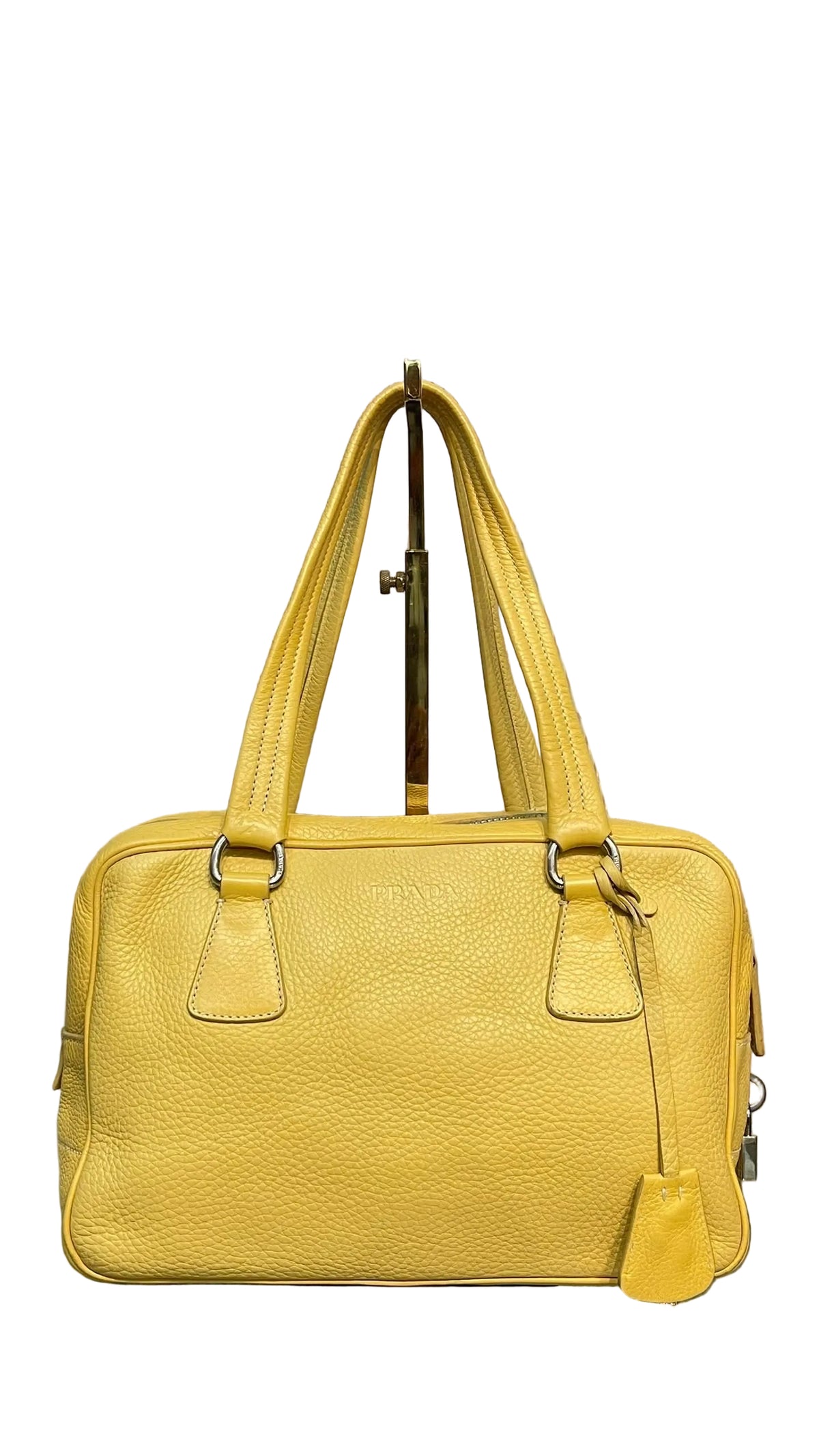 Prada PRE OWNED Vitello Daino Bauletto o Bowler Bag