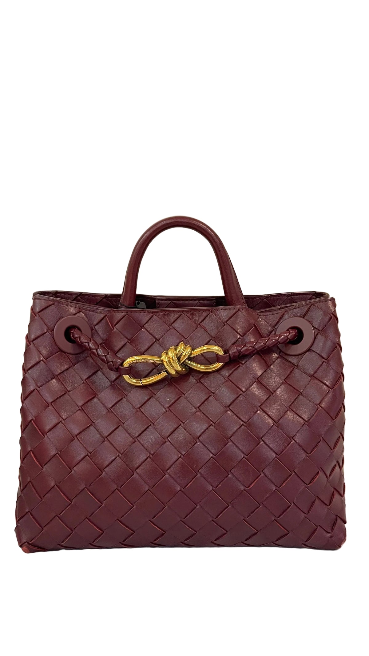 Bottega Veneta PRE OWNED Andiamo Medium Intrecciato Bag Barolo