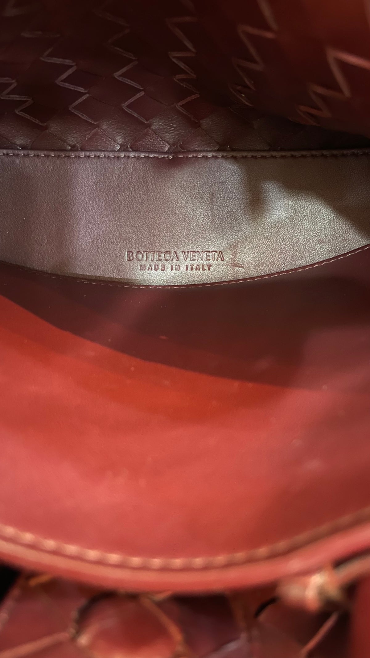 Bottega Veneta PRE OWNED Andiamo Medium Intrecciato Bag Barolo