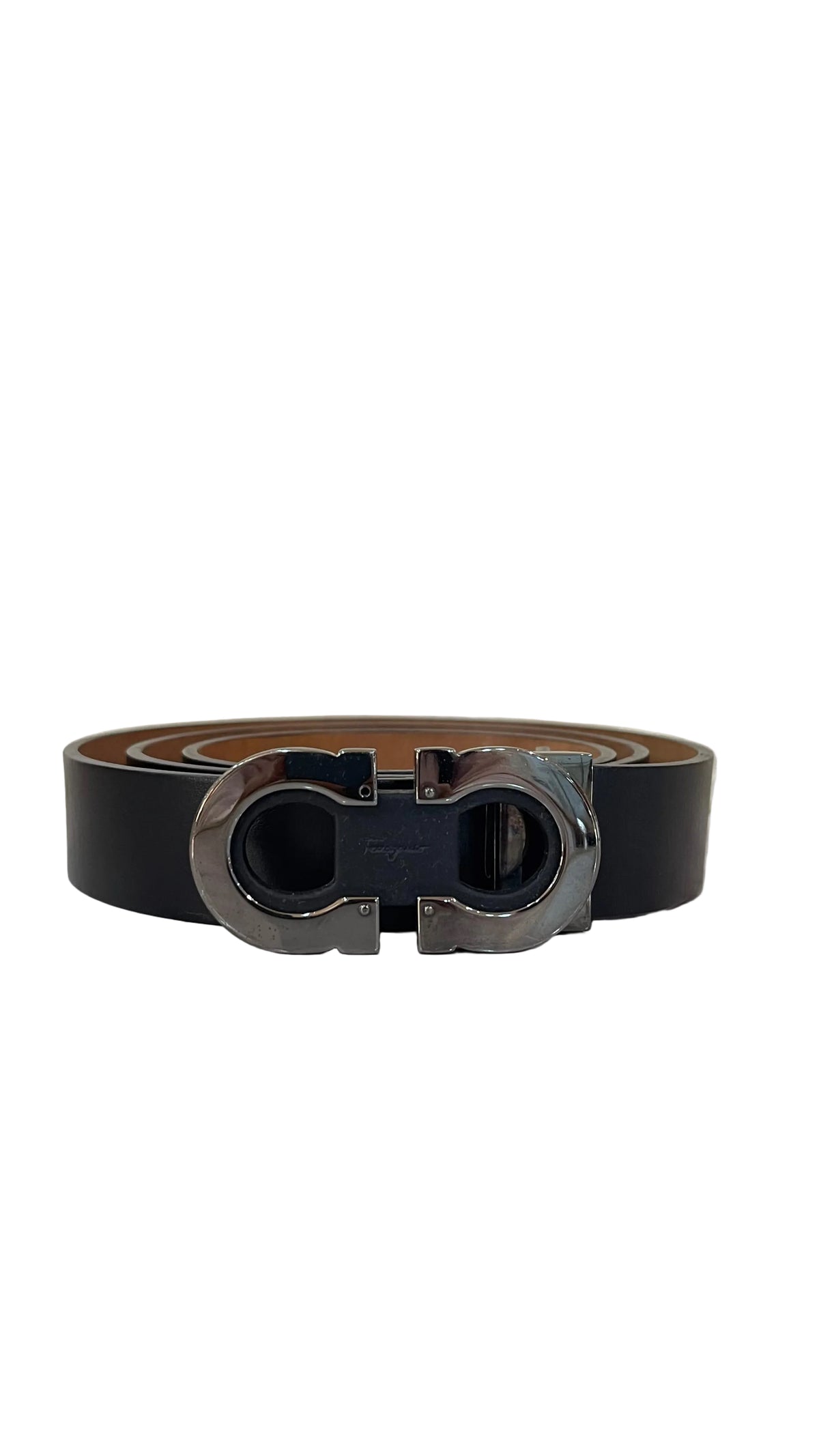 Salvatore Ferragamo PRE OWNED Belt Gancini Leather Black