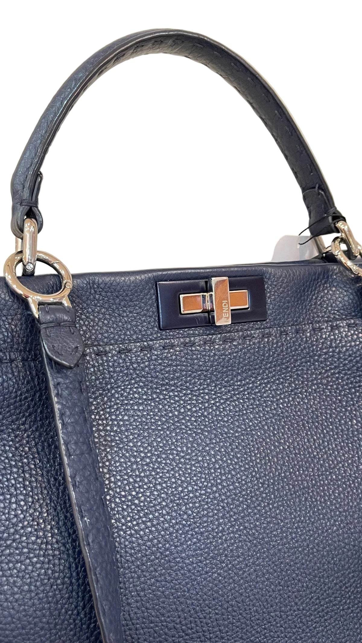 Fendi Peekaboo Medium Blue Selleria – Pre-Owned