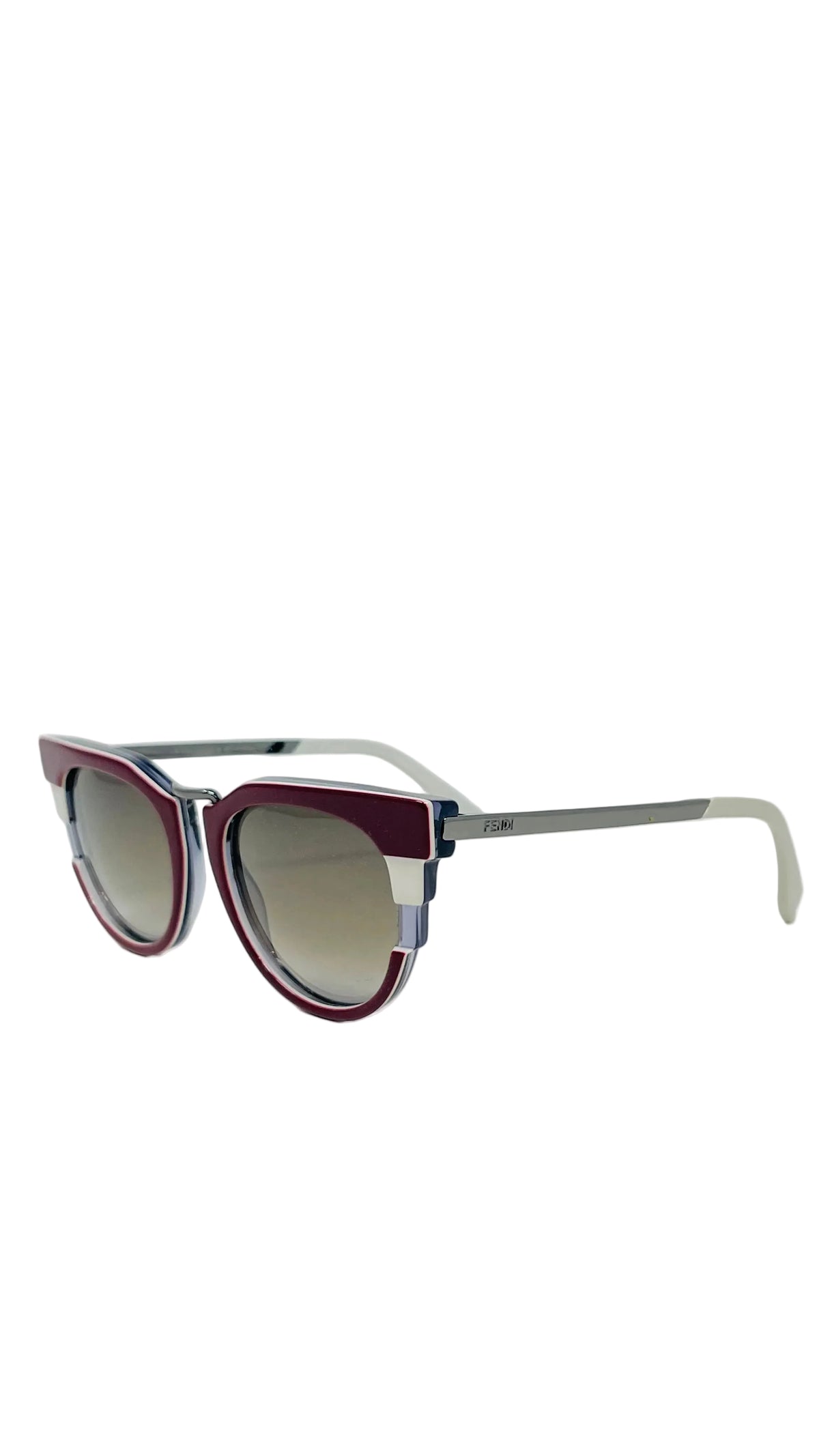 Fendi sunglasses Cat Eye PRE OWNED Burgundy