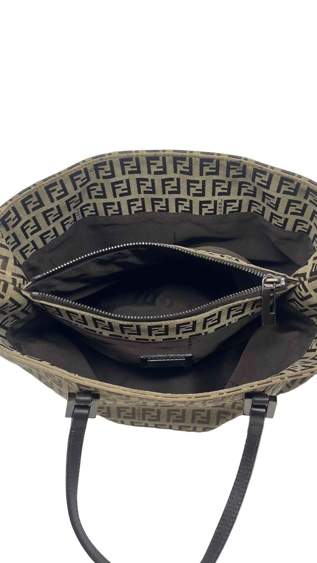 Fendi PRE OWNED Tote Zucchino Pequeña de Lona