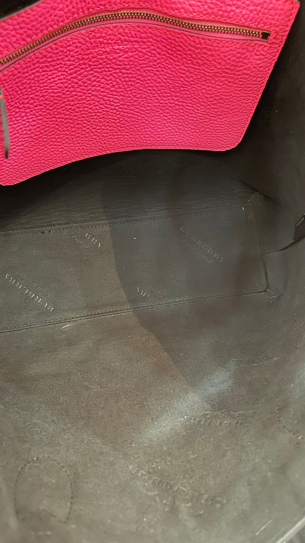 Burberry Calfskin Remington Tote Neon Pink – Pre-Owned