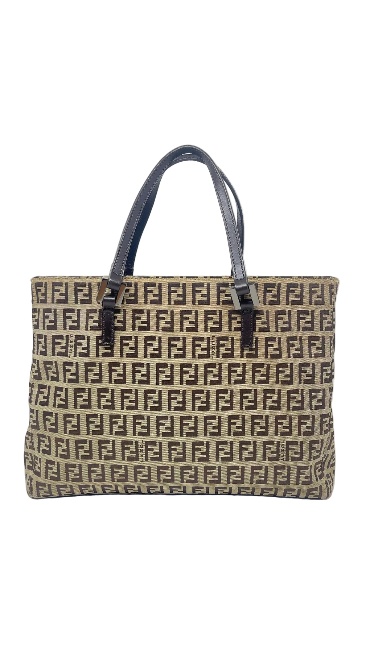 Fendi PRE OWNED Tote Zucchino Pequeña de Lona