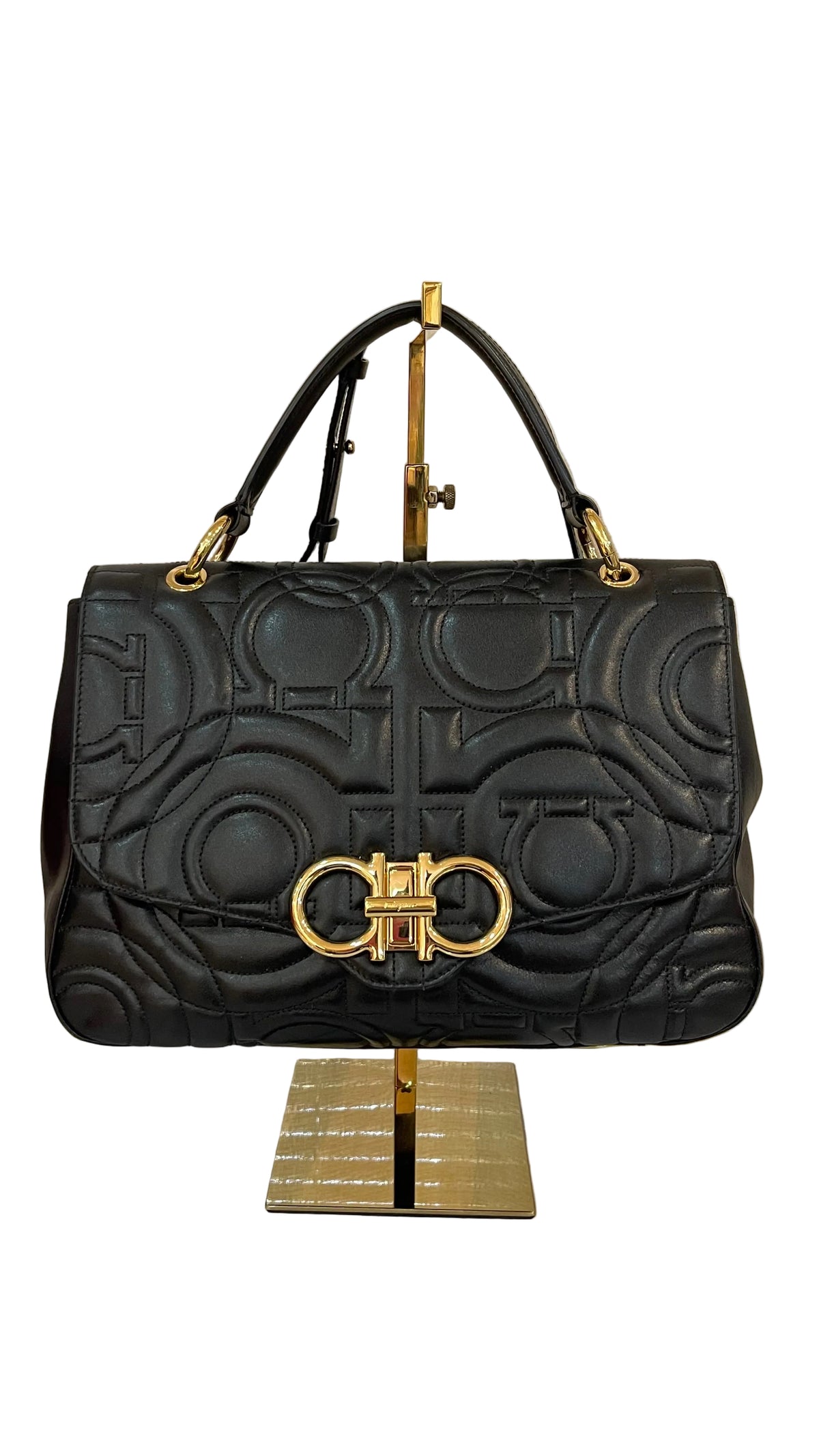 Salvatore Ferragamo PRE OWNED Quilted Gancini Flap Shoulder Bag