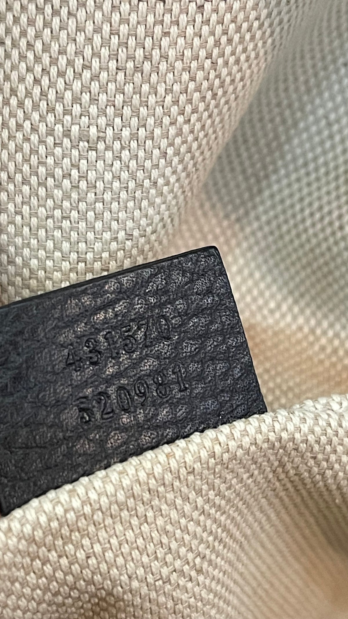 Gucci PRE OWNED Soho Chain Backpack Black Pebbled Leather