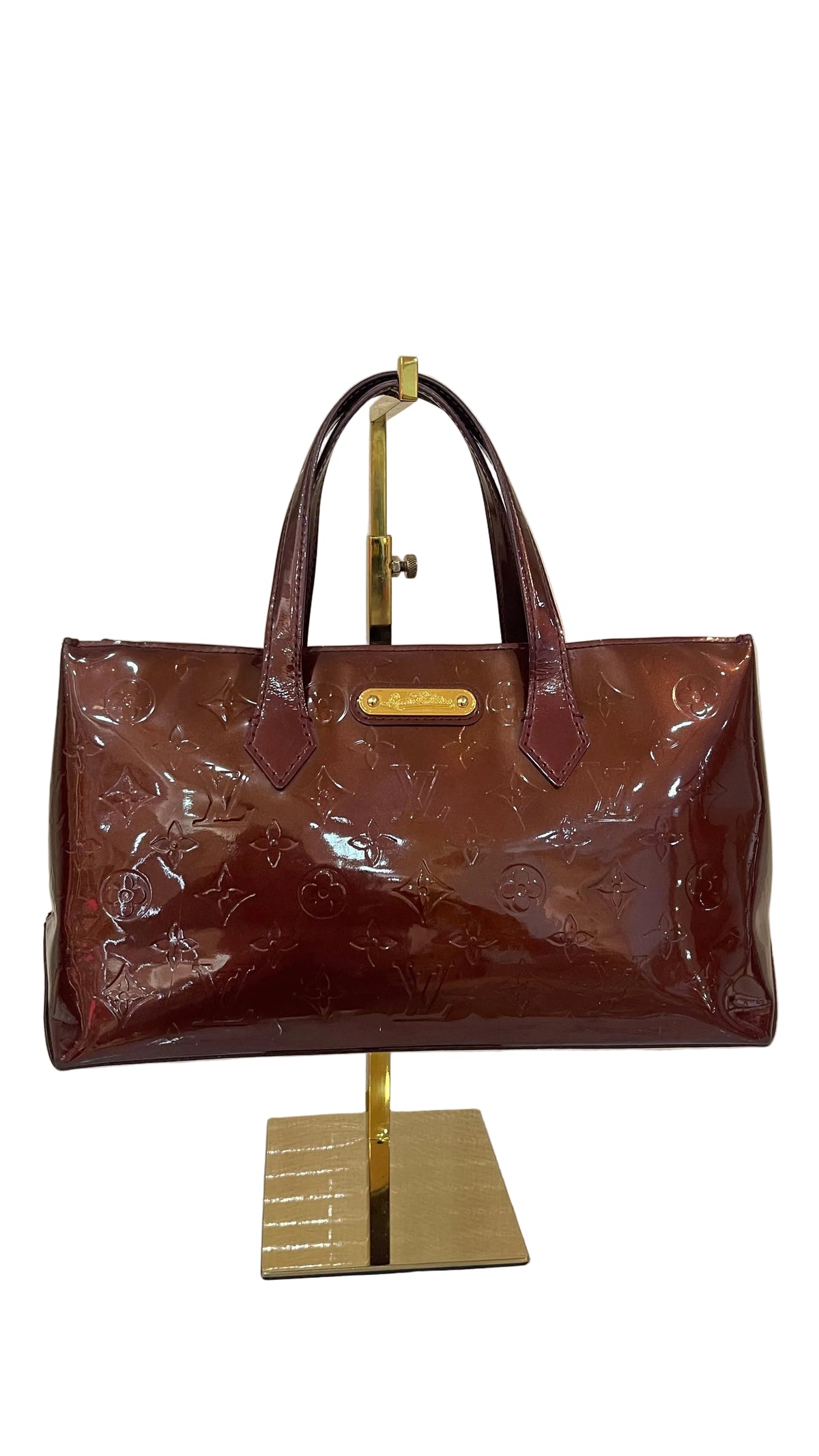 Louis Vuitton PRE OWNED Vernis Wilshire MM Amarant Tote