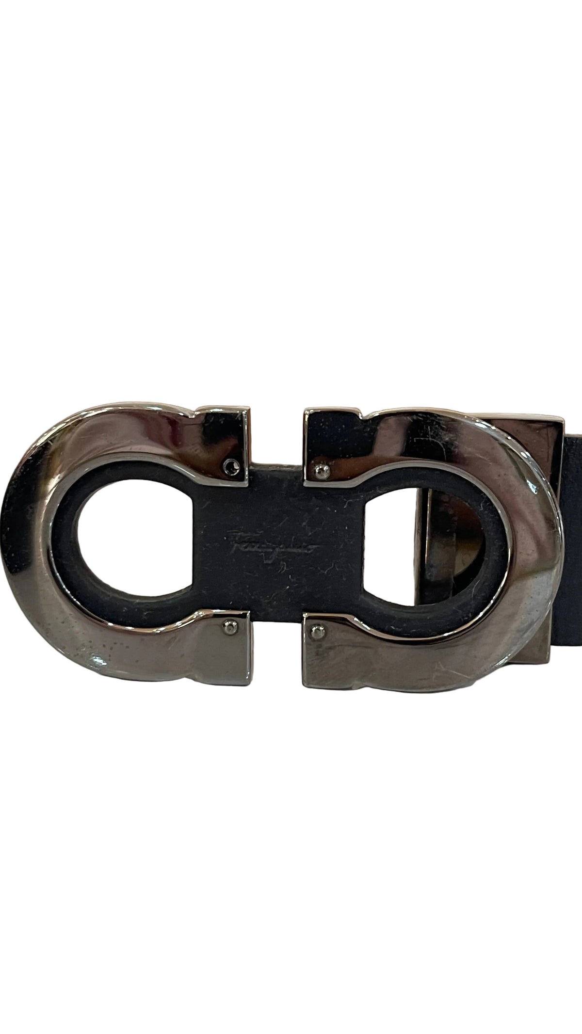 Salvatore Ferragamo PRE OWNED Belt Gancini Leather Black