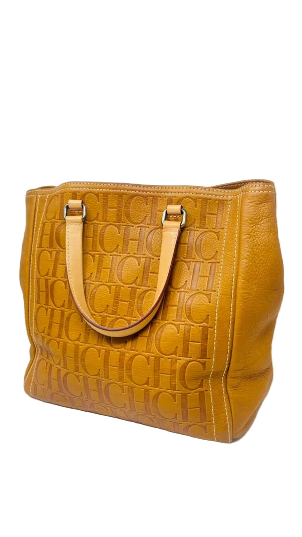Carolina Herrera PRE OWNED Camel Tote Bag