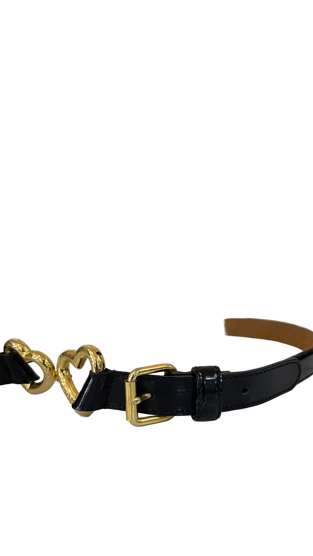 Cinturón PRE OWNED  Moschino Corazones Gold