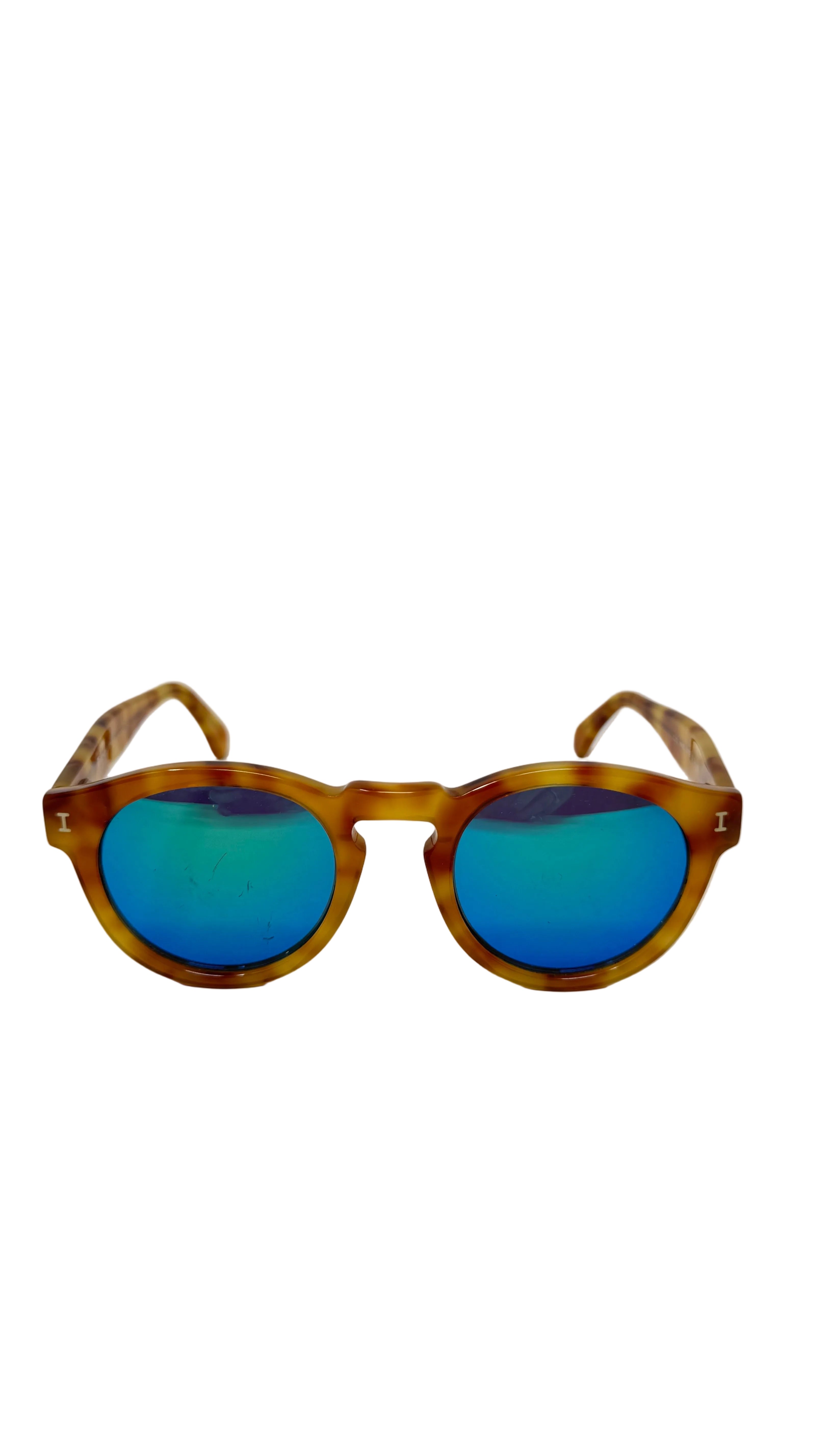 Ilestevan Leopard Round Sunglasses