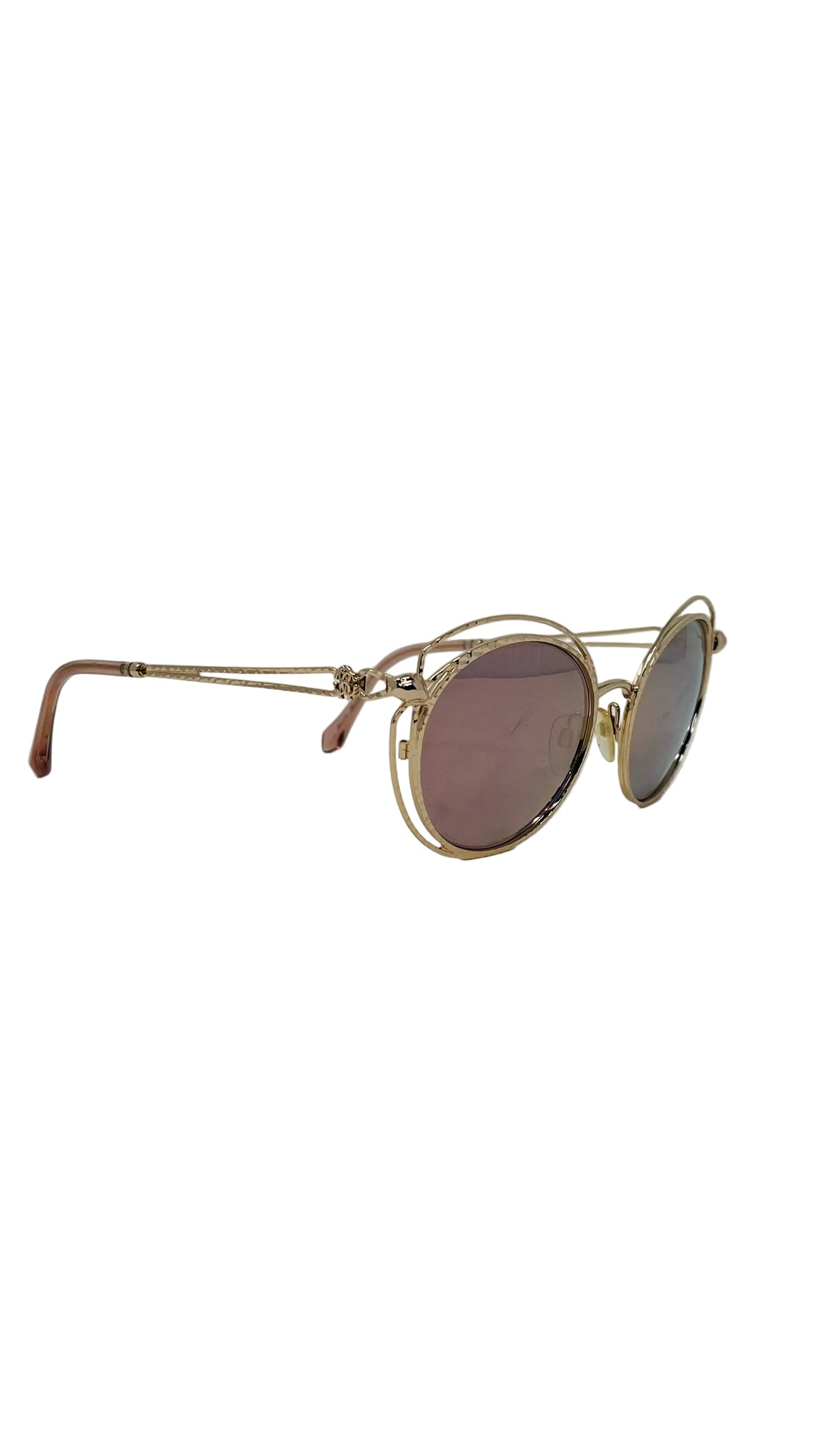 Roberto Cavalli Sunglasses Round Gold Filigree PREOWNED