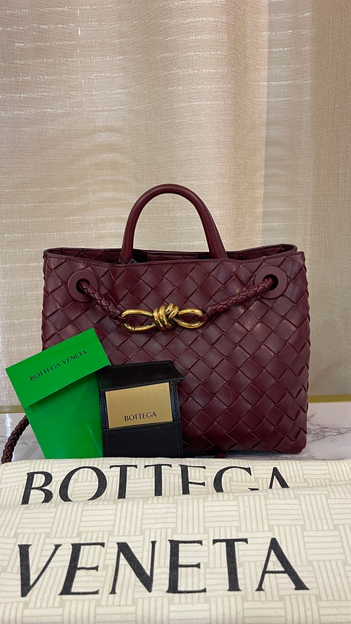 Bottega Veneta PRE OWNED Andiamo Medium Intrecciato Bag Barolo