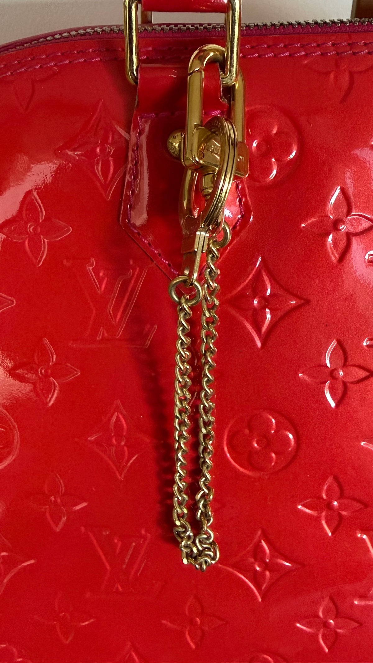 Louis Vuitton PRE OWNED Alma GM | Monogram Vernis Rouge