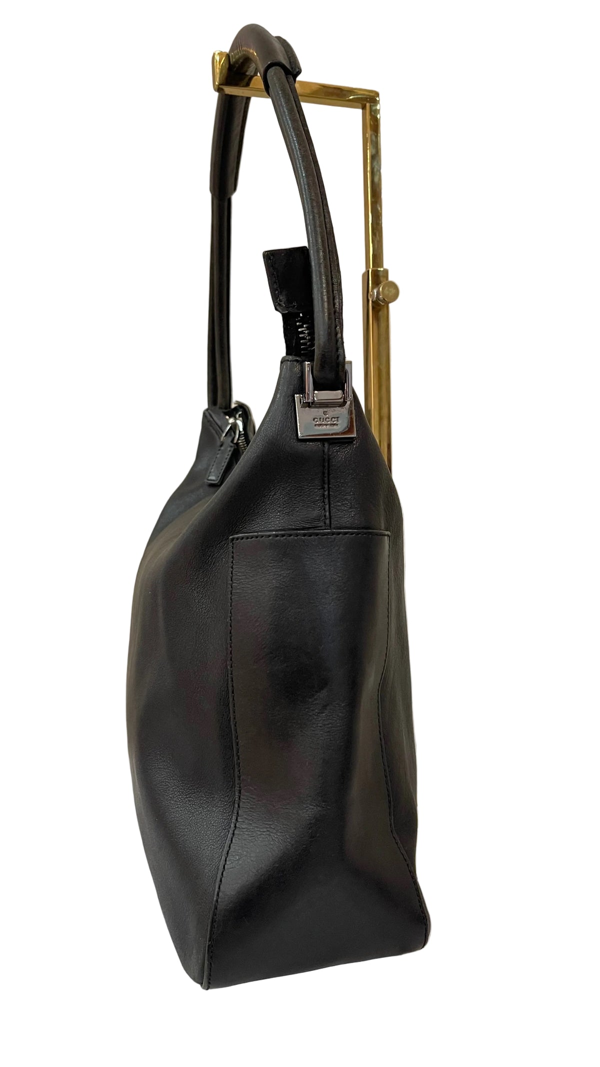 Gucci Hobo Bag Cuero Negro | Pre-Owned