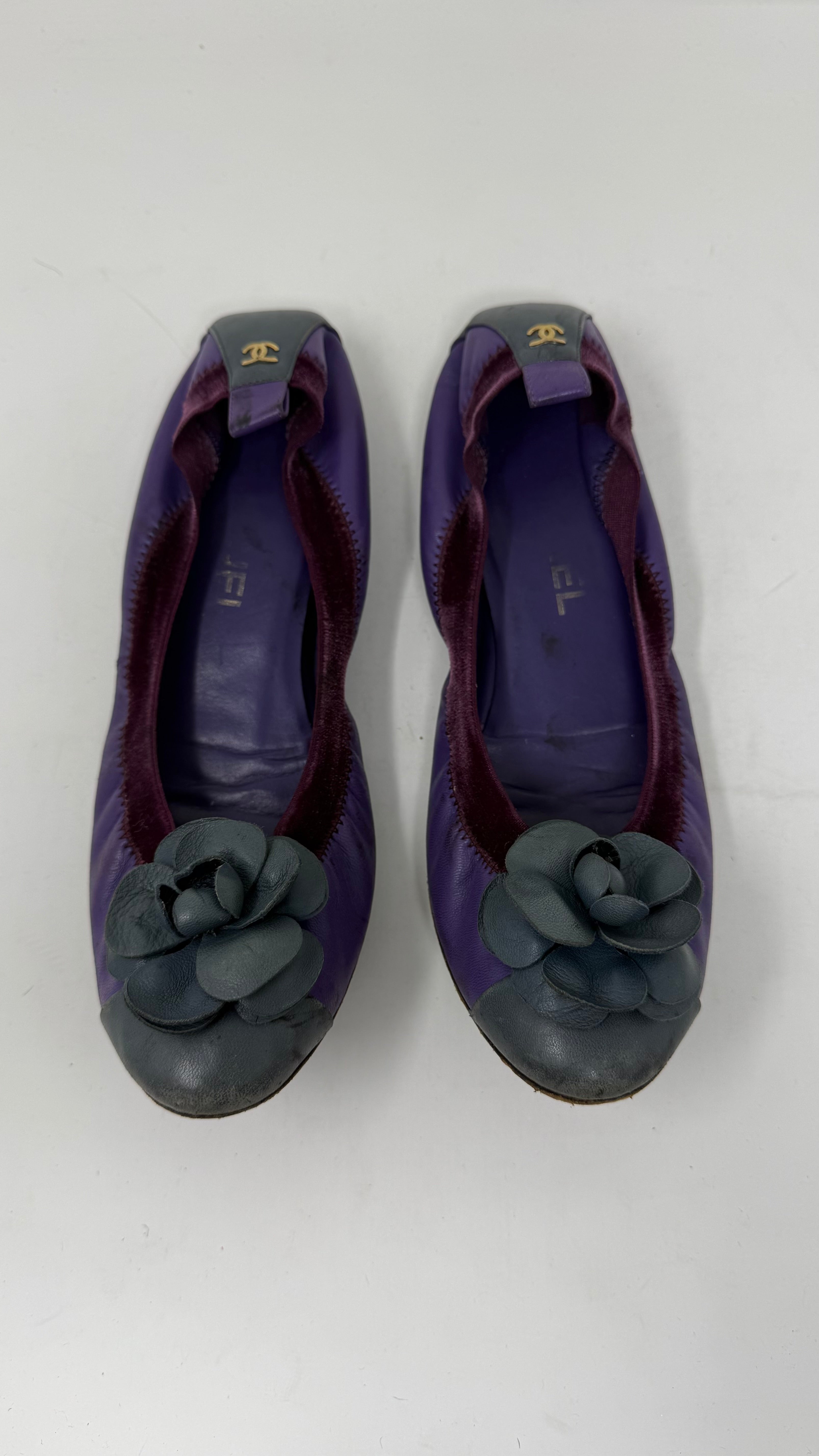 Chanel Flats Moradas
