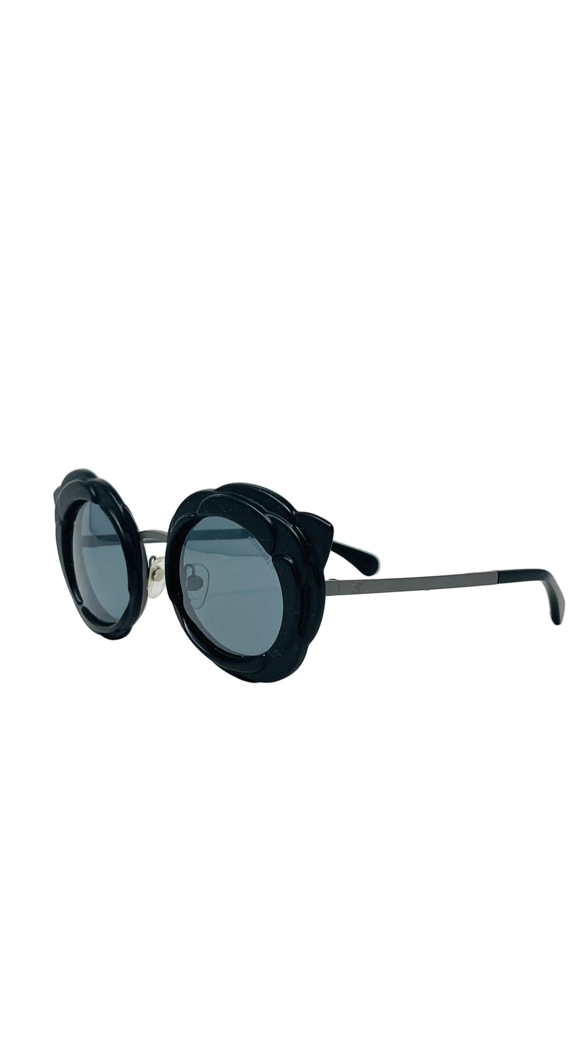 Chanel Sunglasses PRE OWNED Round Camelia